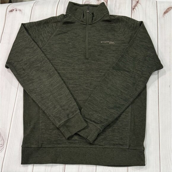 STORMPAC SUNICE Men's Long Sleeve Shirt Dark Green Size M 1/4 Zip Activewear - Picture 1 of 5